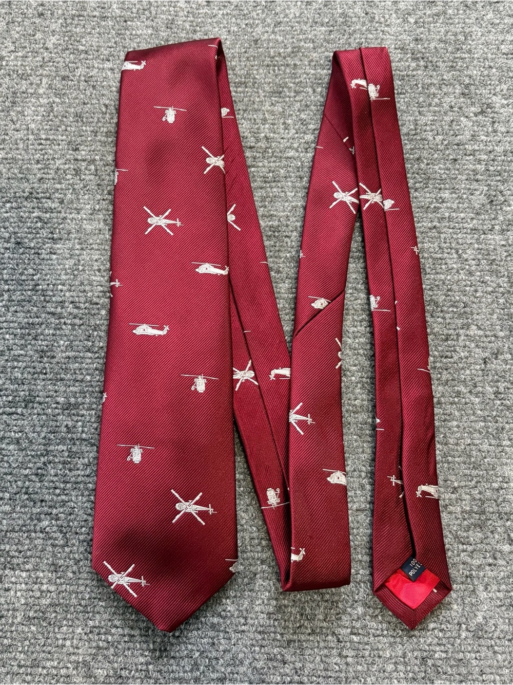 Kaman Aerospace Aviation Helicopter Necktie Burgundy Novelty Tie USA